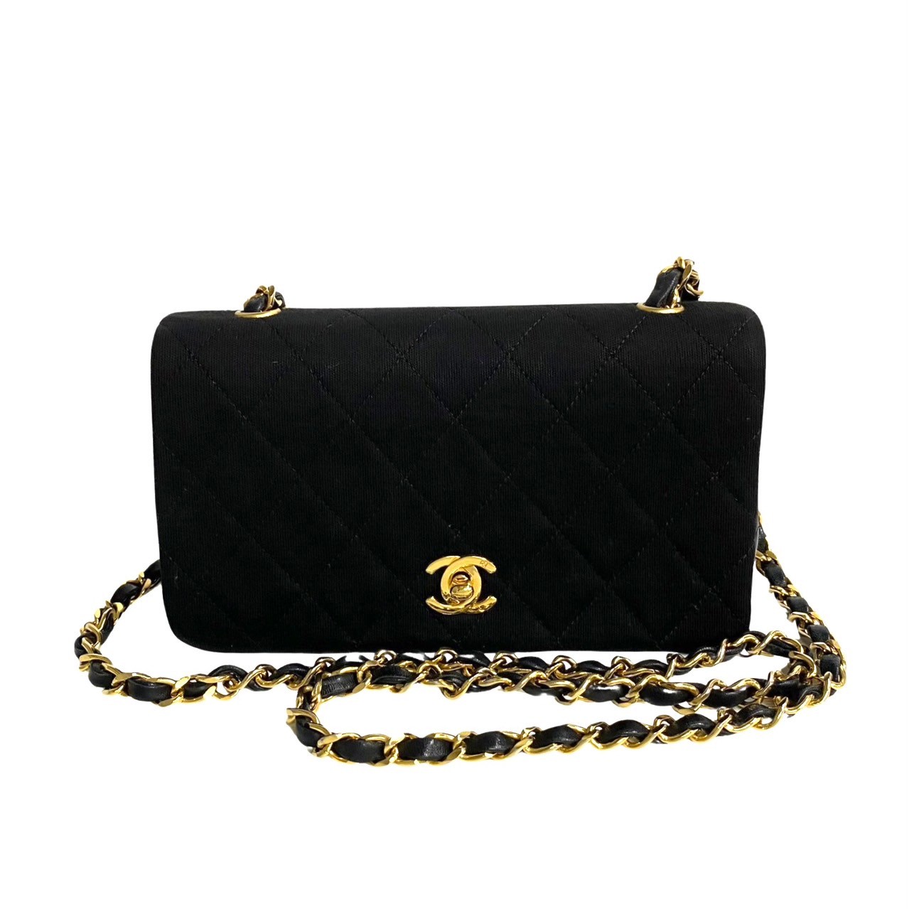 CHANEL Matrasse Shoulder Bag cotton lambskin black 73960