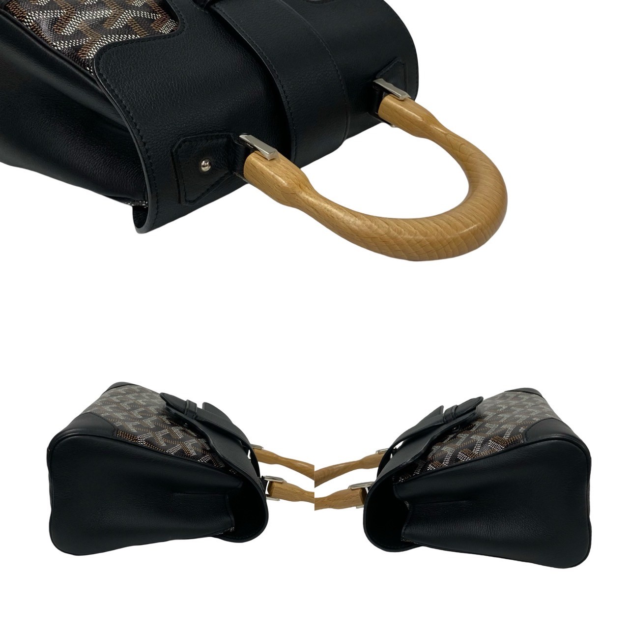 美品【GOYARD】ブラウン レザー SAIGON ミニ ハンドバッグ 美品【GOYARD】ブラウン レザー SAIGON ミニ ハンドバッグ