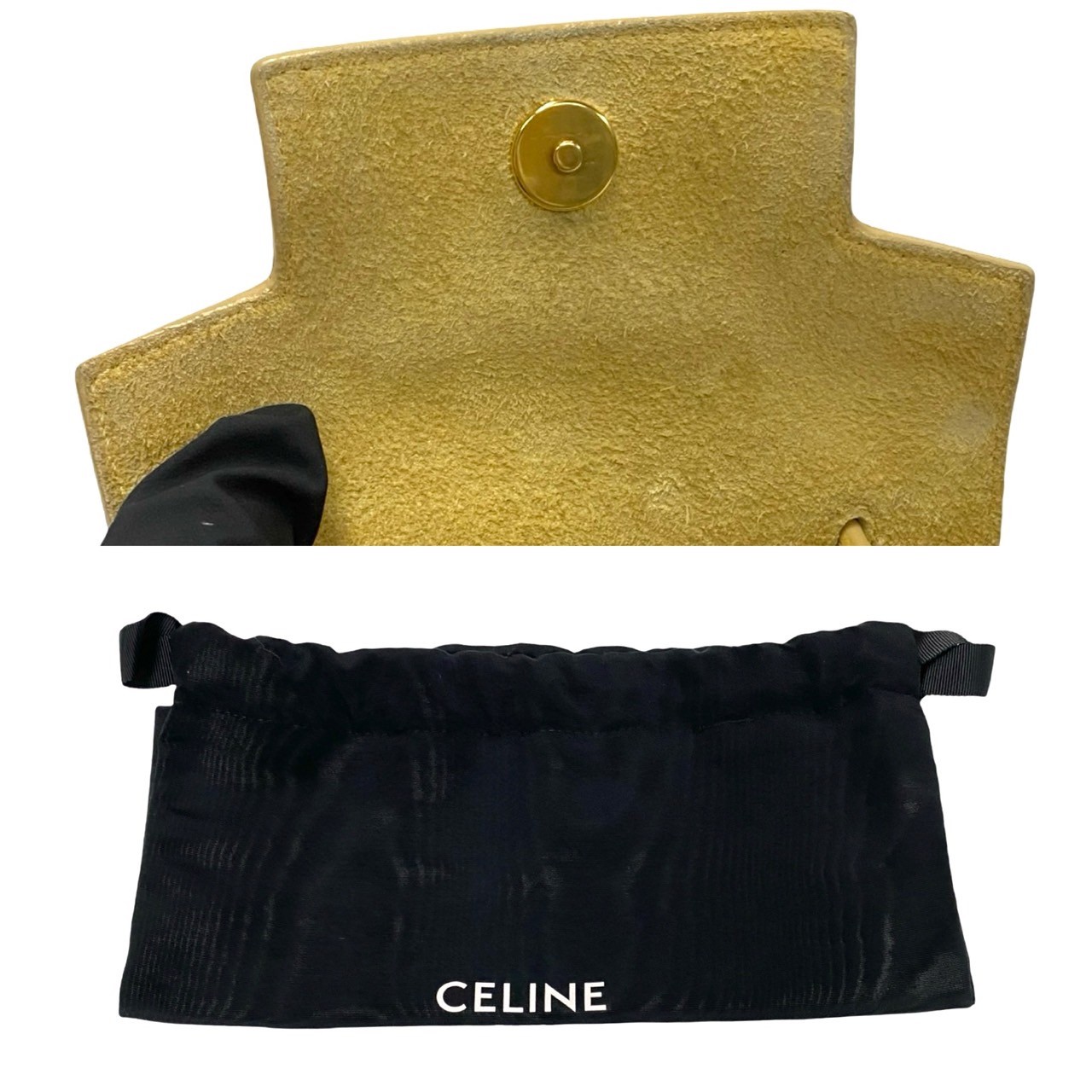 CELINE Belt bag pico Shoulder Bag leather yellow 89738 | eBay