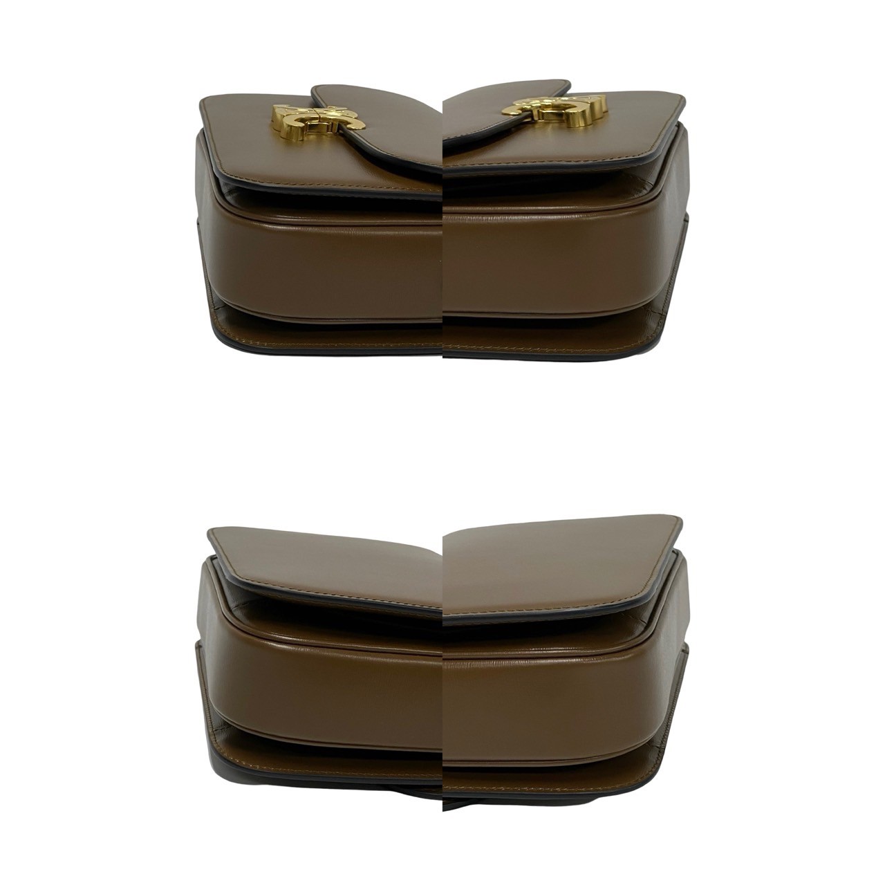★CELINE★TRIOMPHE クラシックバッグ ラムスキン ブラウン CLASSIQUE TRIOMPHE BAG in shiny calfskin - BROWN SEPIA | CELINE