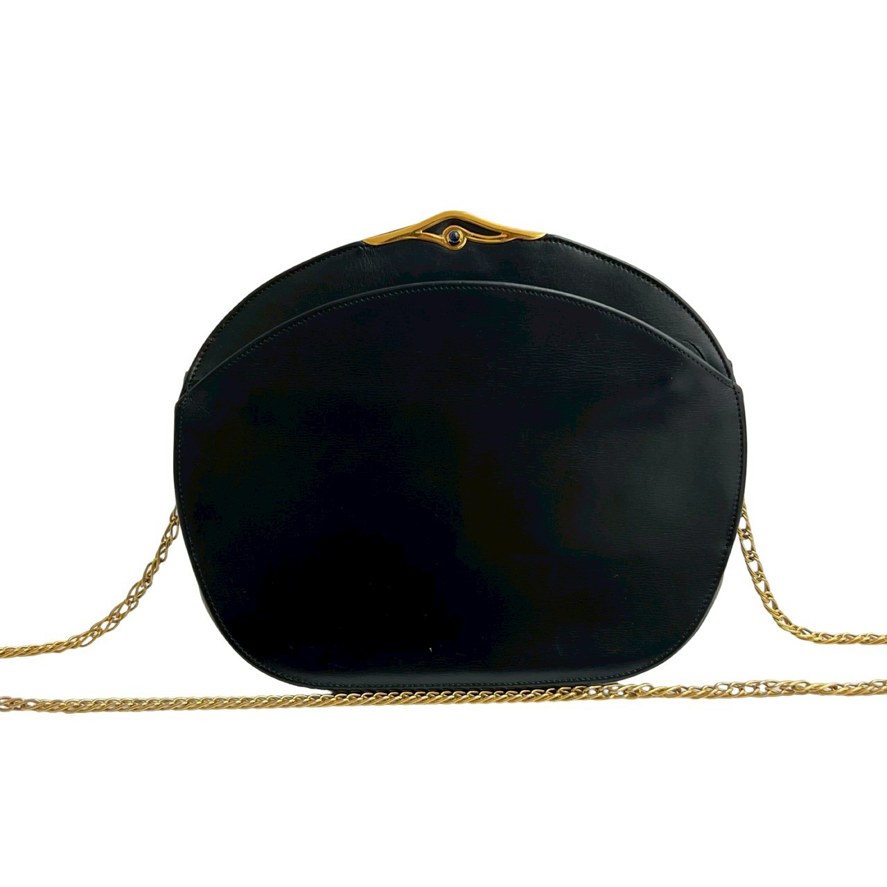 CARTIER Sapphire line Shoulder Bag leather Navy 39262 | eBay