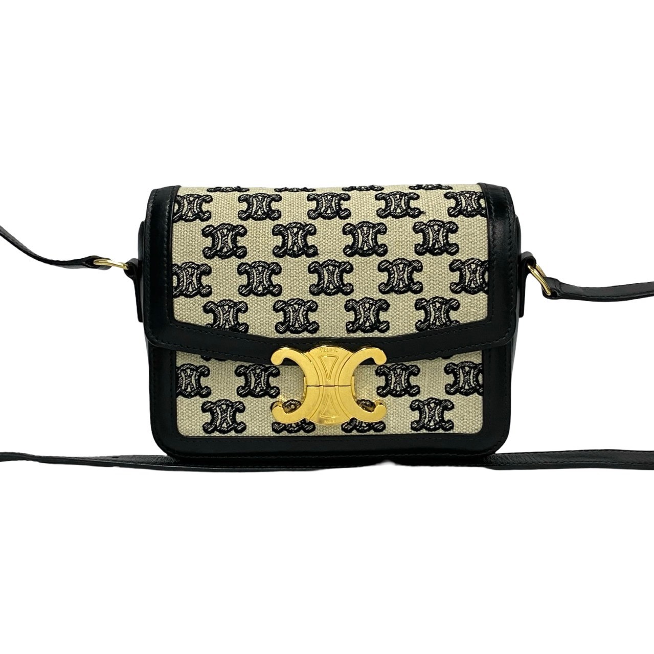 ショルダーバッグ・ポシェット Celine Teen Triomphe Canvas Triomphe Shoulder Bag CELINE Coated Canvas Teen Triomphe Shoulder Bag | Tuckernuck