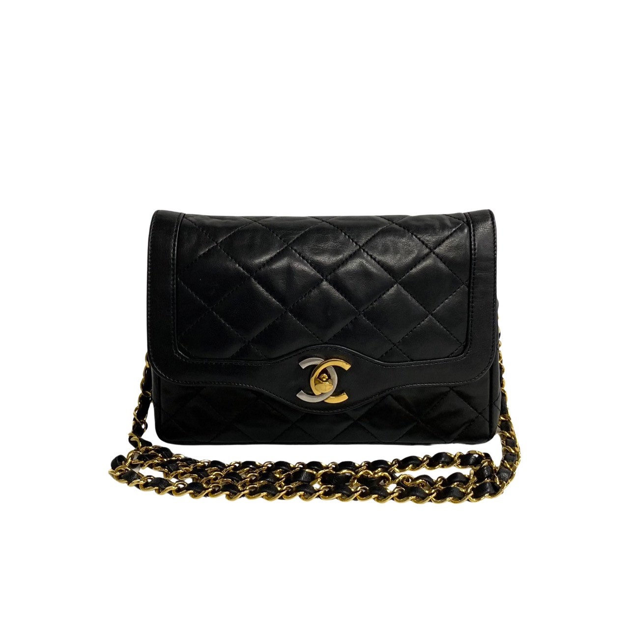 CHANEL Paris limited Matrasse Shoulder Bag leather black 20057