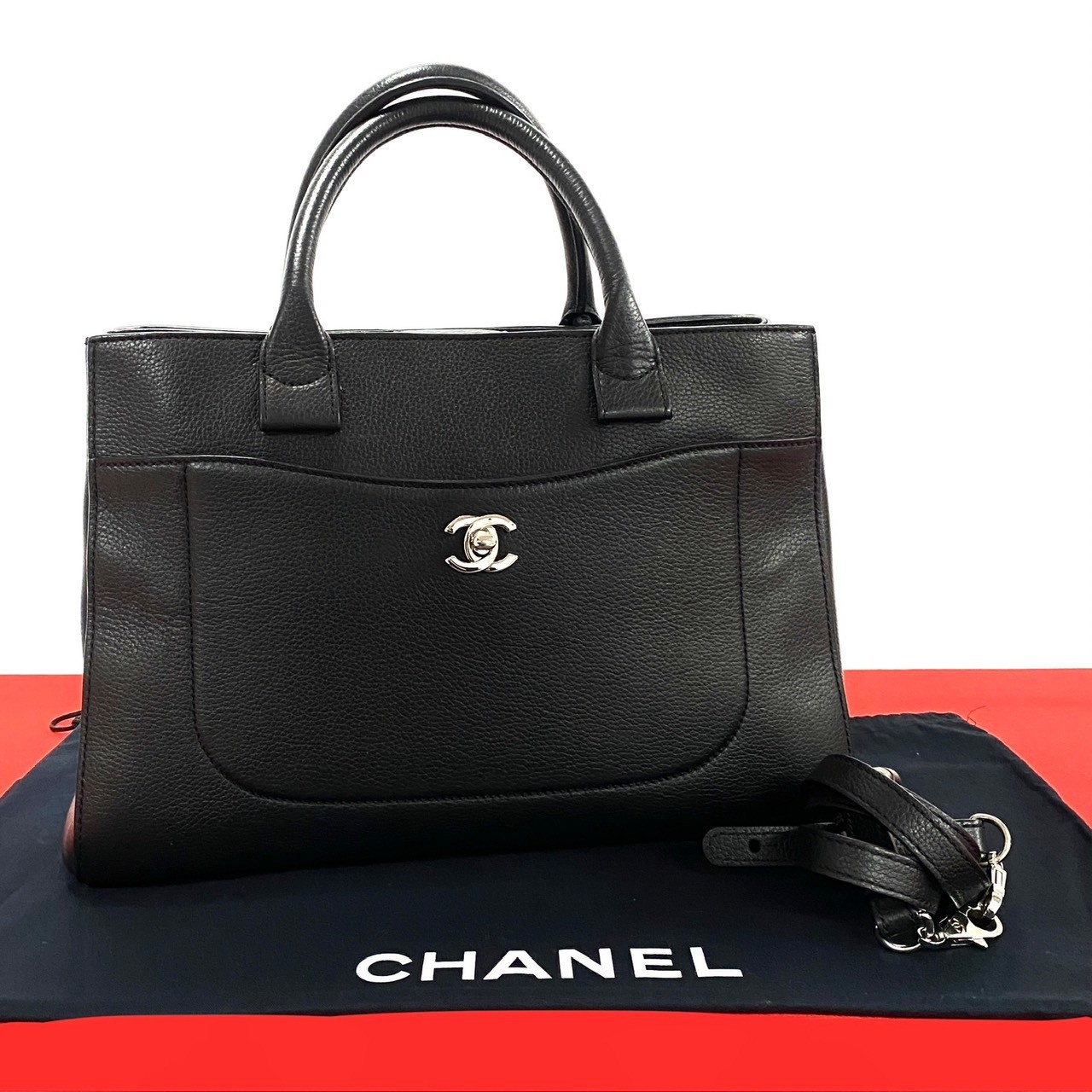 CHANEL COCO Mark Shoulder Bag leather black 36914