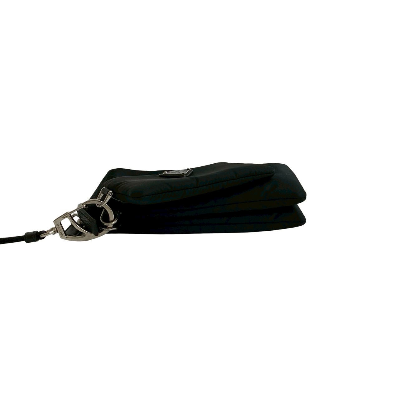 PRADA Re-Nylon Triangle Logo Metal Pouch Nylon black 20924 | eBay