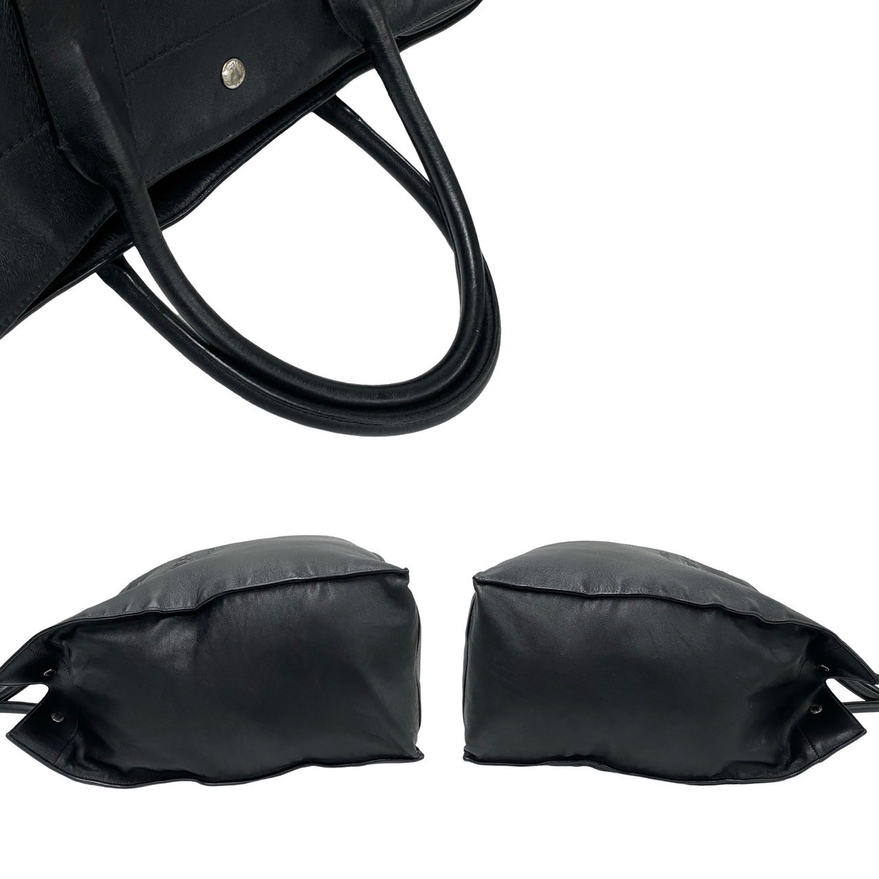 YVES SAINT LAURENT Rive Gauche Tote Bag leather black 35892 | eBay