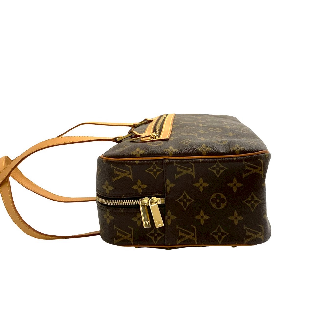 LOUIS VUITTON Cite GM Monogram Shoulder Bag leather PVC Brown