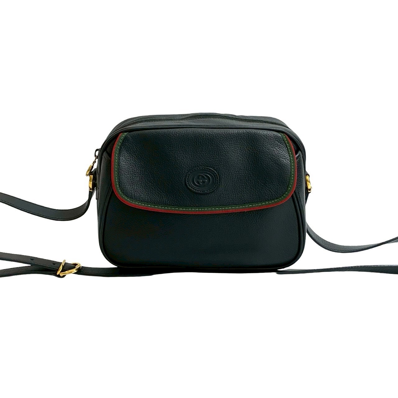 GUCCI Sherry line GG logo Shoulder Bag leather black 41510 | eBay