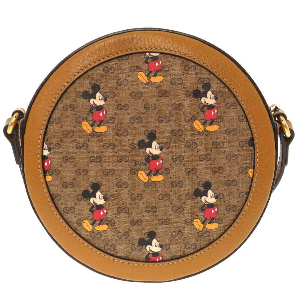 AUTHENTIC GUCCI 603938 x Disney Mickey Shoulder Bag Brown GG
