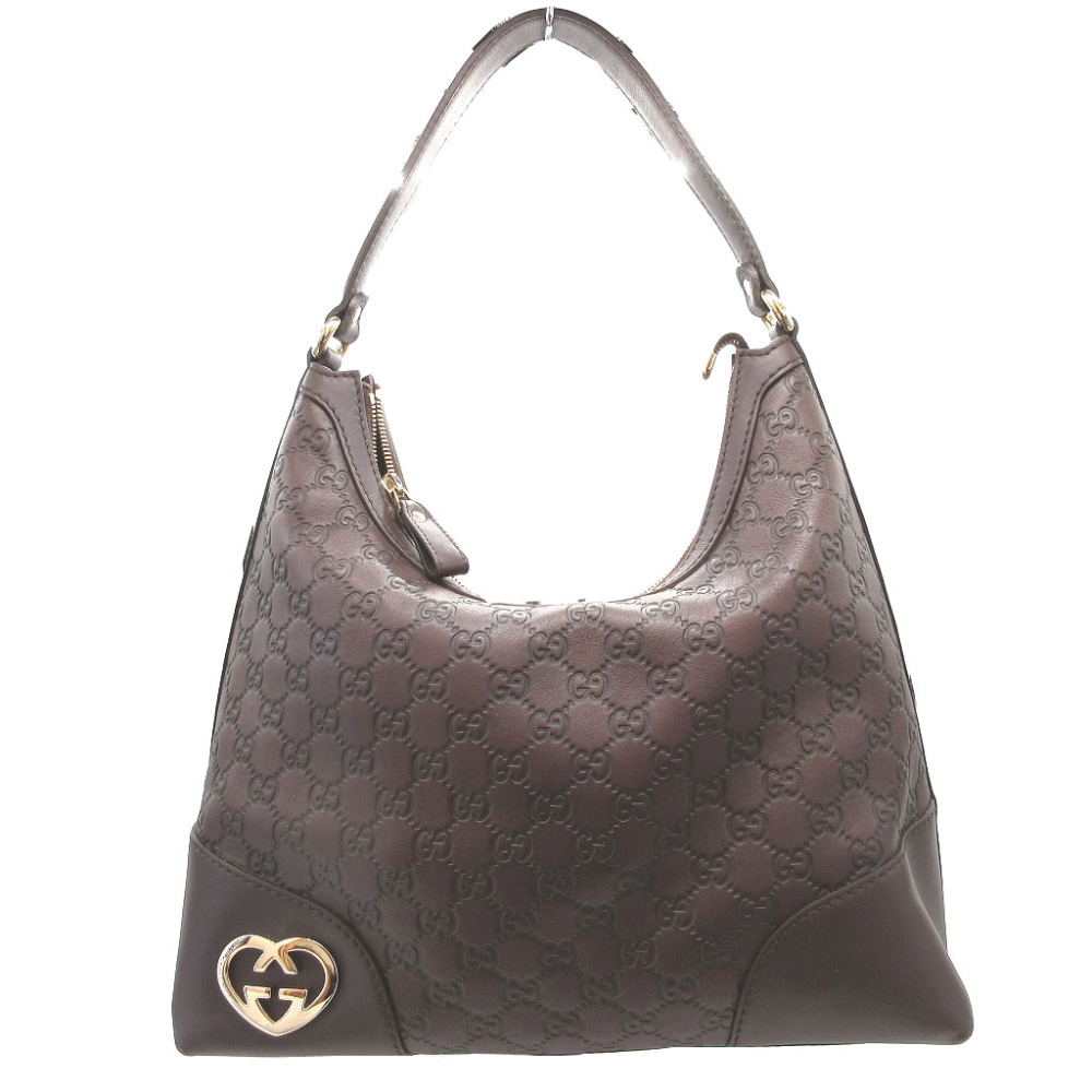 小物 GUCCI AUTHENTIC GUCCI 257070 Lovely Guccissima Shoulder Bag Brown