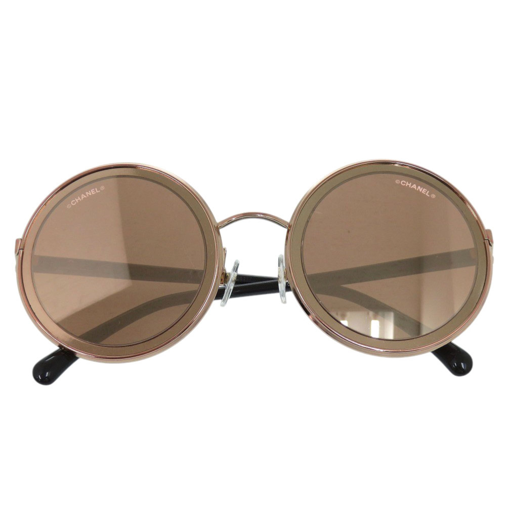［めんたいこ ］CHANEL サングラス ラウンド 丸 4226 美品 AUTHENTIC CHANEL 4226 Mirrored sunglasses Round