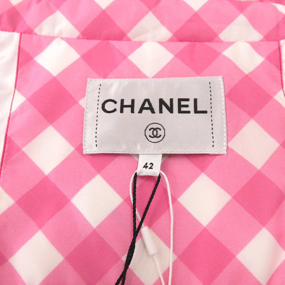 AUTHENTIC CHANEL 23C P74093 V65695 Coat Parka Sequin Patch Nylon