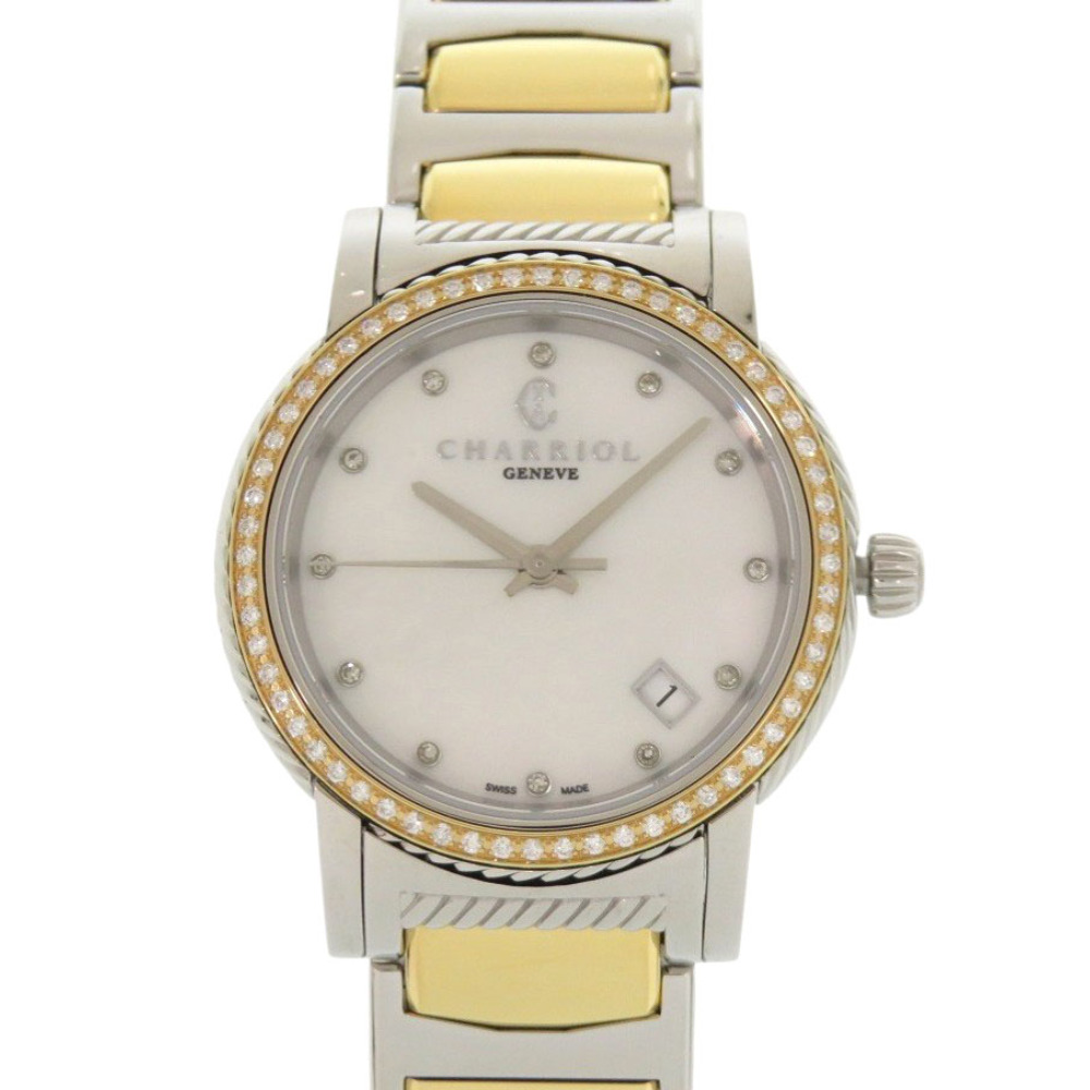 Charriol Parisii wristwatch Charriol Parisii Steel Diamond White MOP Dial Quartz Women  main image 4