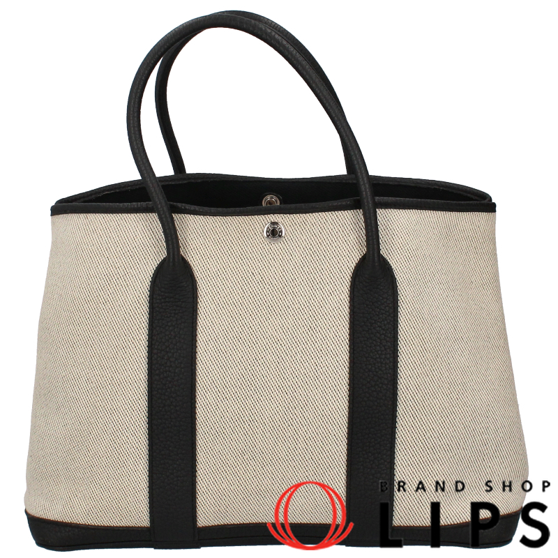 HERMES Garden party 36 Twirl Ash / Baffle Skipper WomenTote Bag gray USED