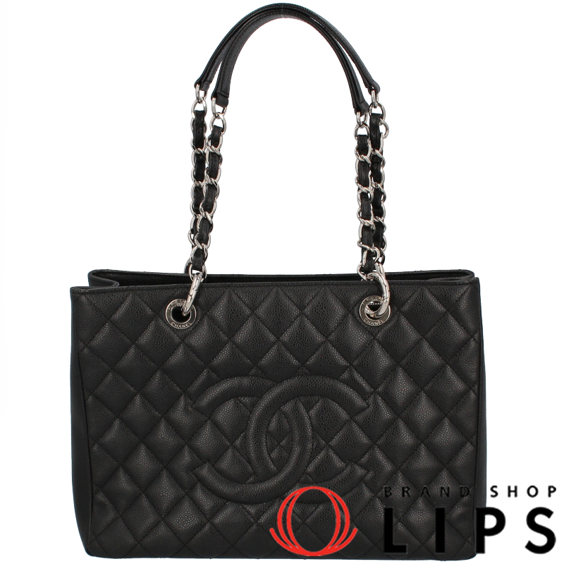 CHANEL GST Tote Bag A50995 calf skin WomenTote Bag black USED