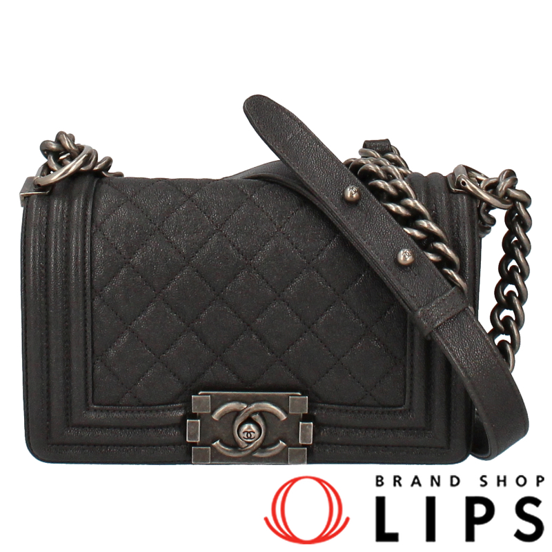 CHANEL Boy Chanel ChainShoulder Bag A67085 calf skin WomenShoulder Bag Dar...