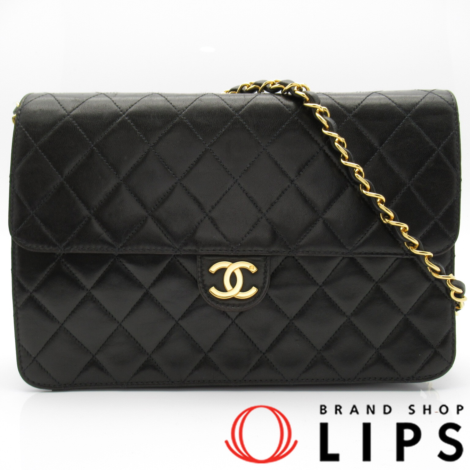 CHANEL Matelasse Pushlock ChainShoulder Bag A03570 lambskin WomenShoulder Ba...