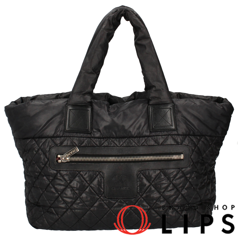 CHANEL coco cocoon tote MM A48611 Nylon WomenTote Bag black USED