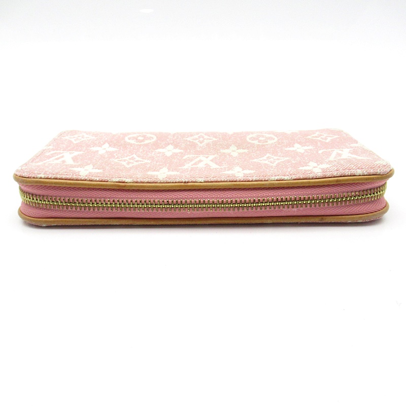 希少【Louis Vuitton】Zippy Wallet 長財布 Denim Jacquard Pink Louis Vuitton Pink Denim Monogram Jacquard Zippy Wallet