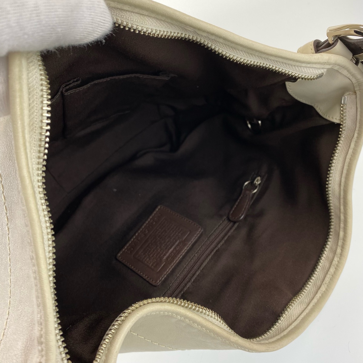 COACH D05S-8A03 Hobo Shoulder Bag off white leather | eBay