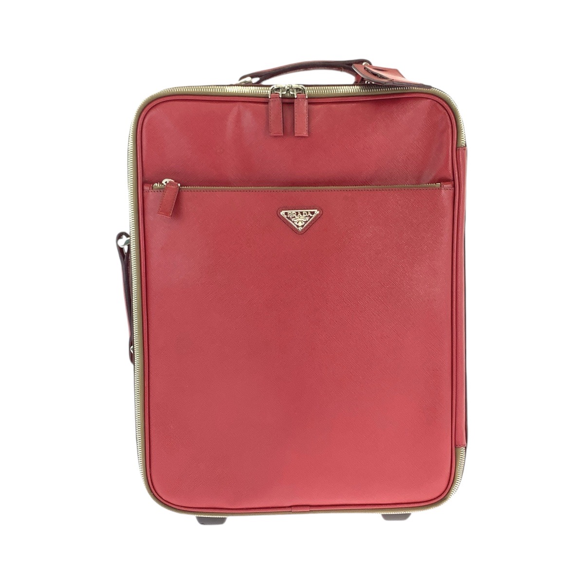 PRADA プラダ　トライアングルロゴ　キャリーケース　サフィアーノ レッド PRADA Safiano Triangle with logo VV030K Carry Bags Suitcases