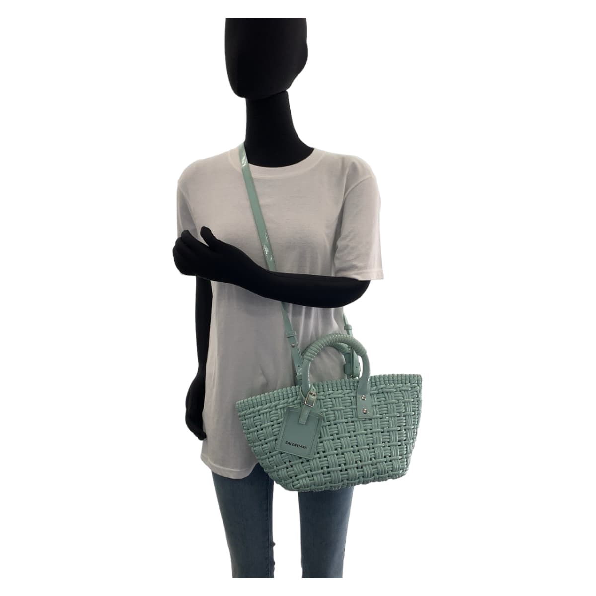 BALENCIAGA Enamel Basket Bistro XS 671342 Handbag Tote Bag