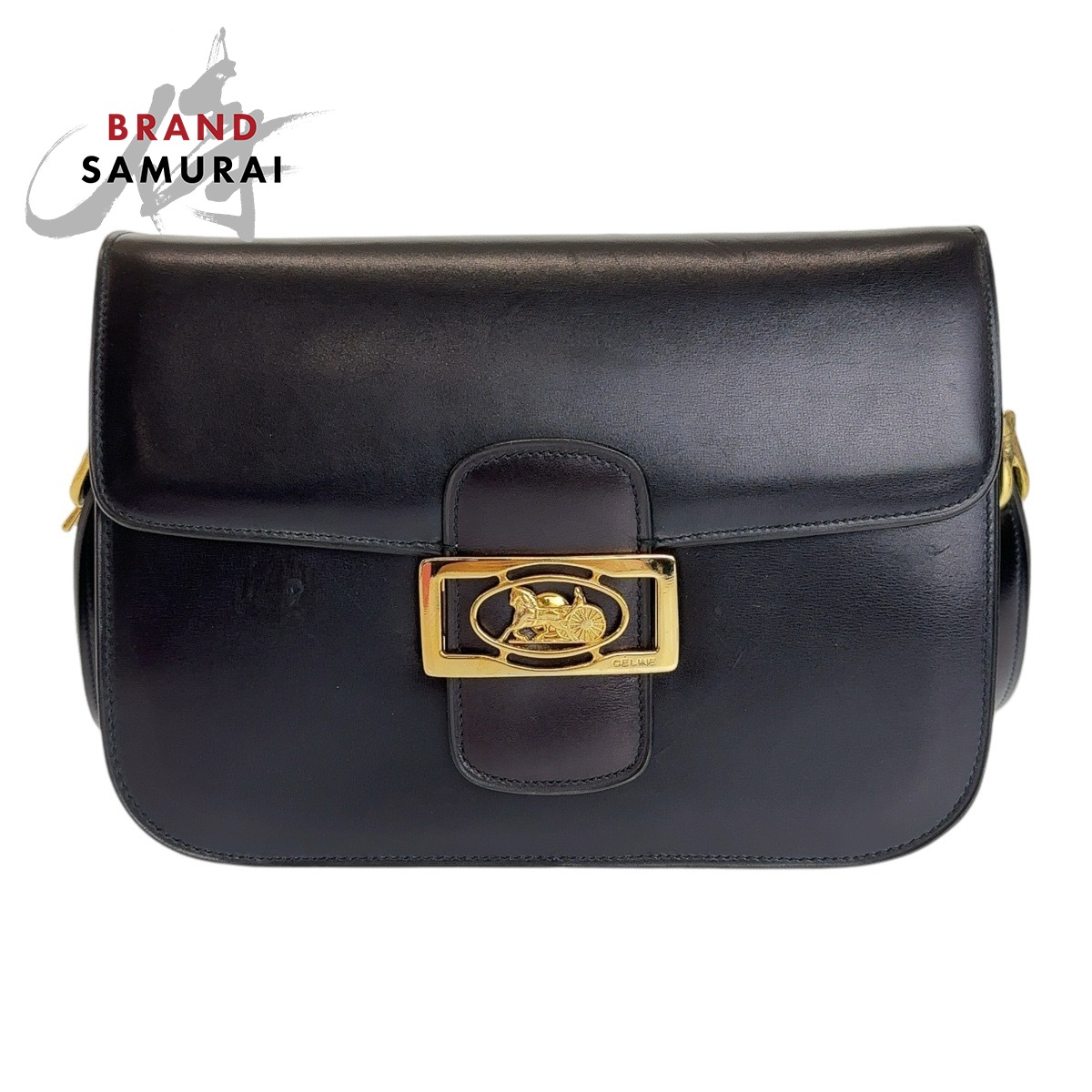 【CELINE】vintage horse carriage shoulder bag【ランク:Ａ】 CELINE vintage Horse Carriage Shoulder bag Handbag Black