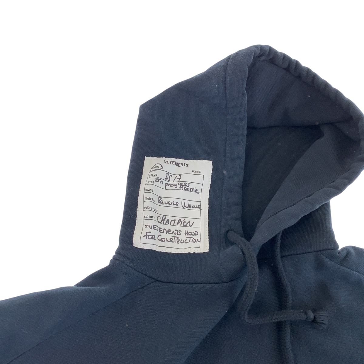 VETEMENTS Champion collaboration Cut-off Panel Logo Tape