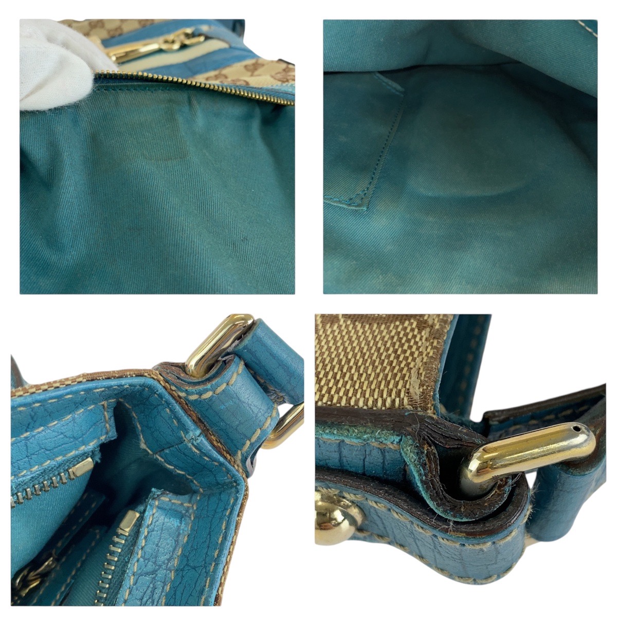GUCCI vintage Web Stripe Horsebit 141506 Shoulder Bag Light GUCCI vintage Web Stripe Horsebit 141506 Shoulder Bag Light