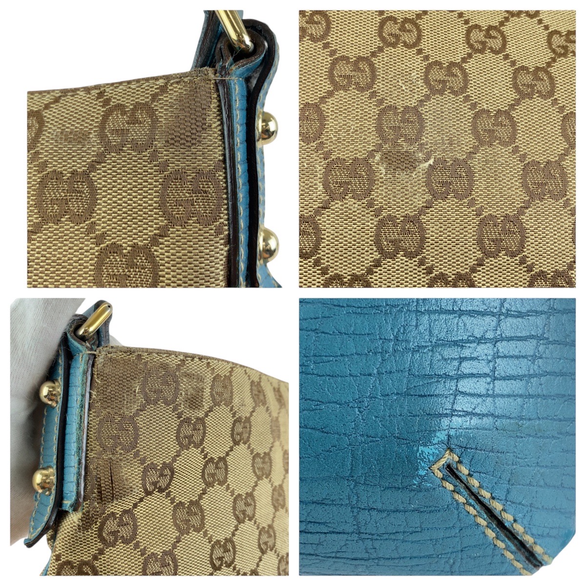 GUCCI vintage Web Stripe Horsebit 141506 Shoulder Bag Light GUCCI vintage Web Stripe Horsebit 141506 Shoulder Bag Light