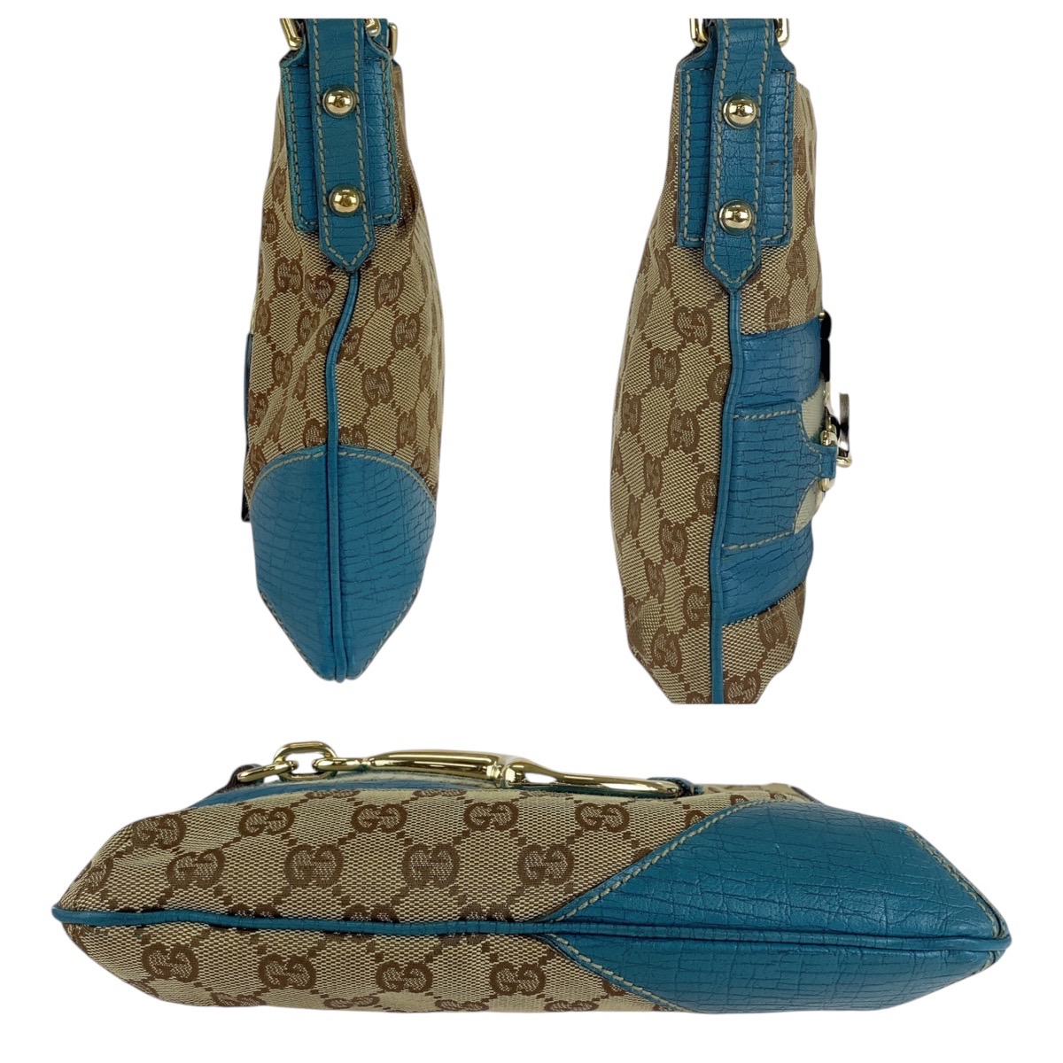 GUCCI vintage Web Stripe Horsebit 141506 Shoulder Bag Light GUCCI vintage Web Stripe Horsebit 141506 Shoulder Bag Light