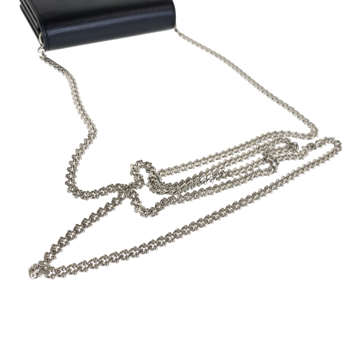 小物 alexander mcqueen skull wallet chain Alexander McQueen Skull Wallet on Chain Leather Small Black