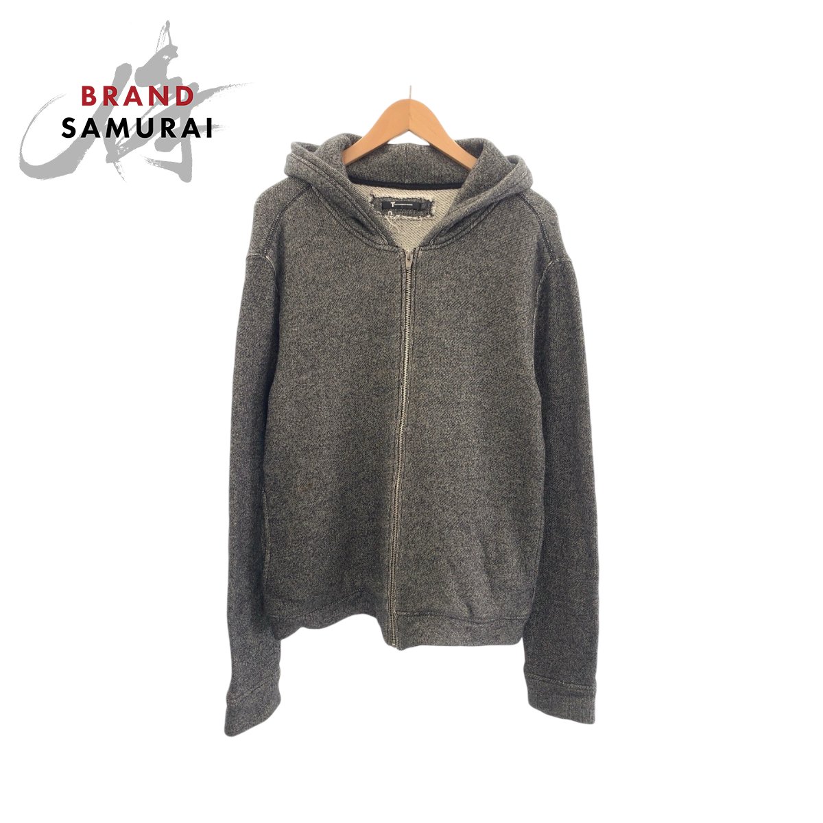 STAR ZIP UP HOODIE IN DENSE FLEECE in BLACK | alexanderwang®
