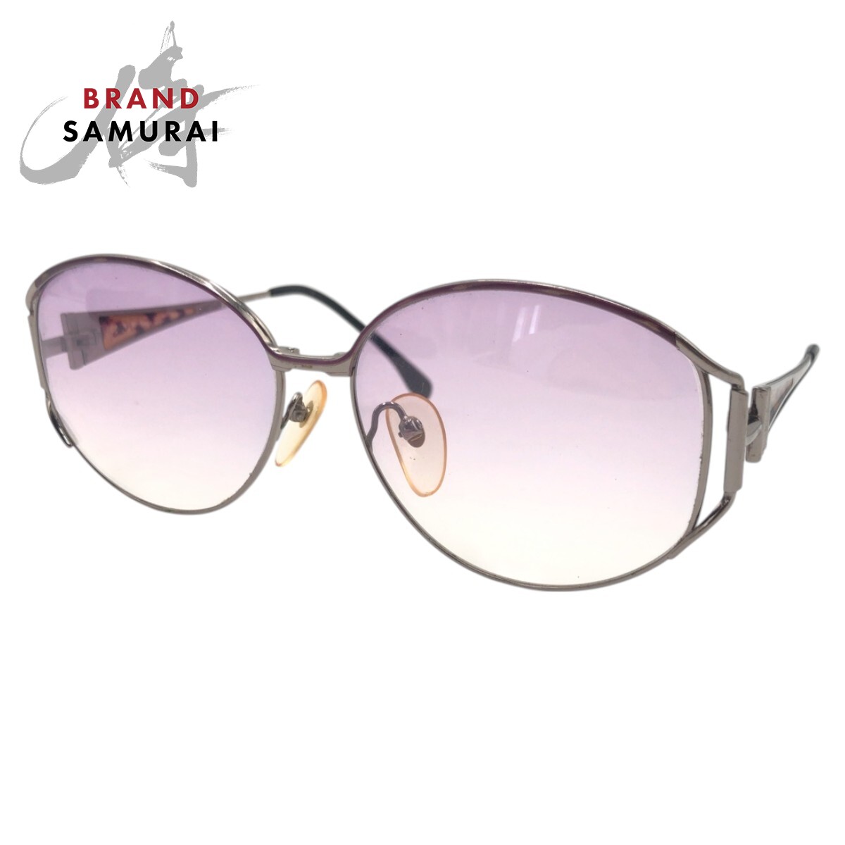 Yves Saint Laurent Gold and Purple Sunglasses Vintage Yves Saint Laurent Sunglasses Purple Metal ref  main image 3