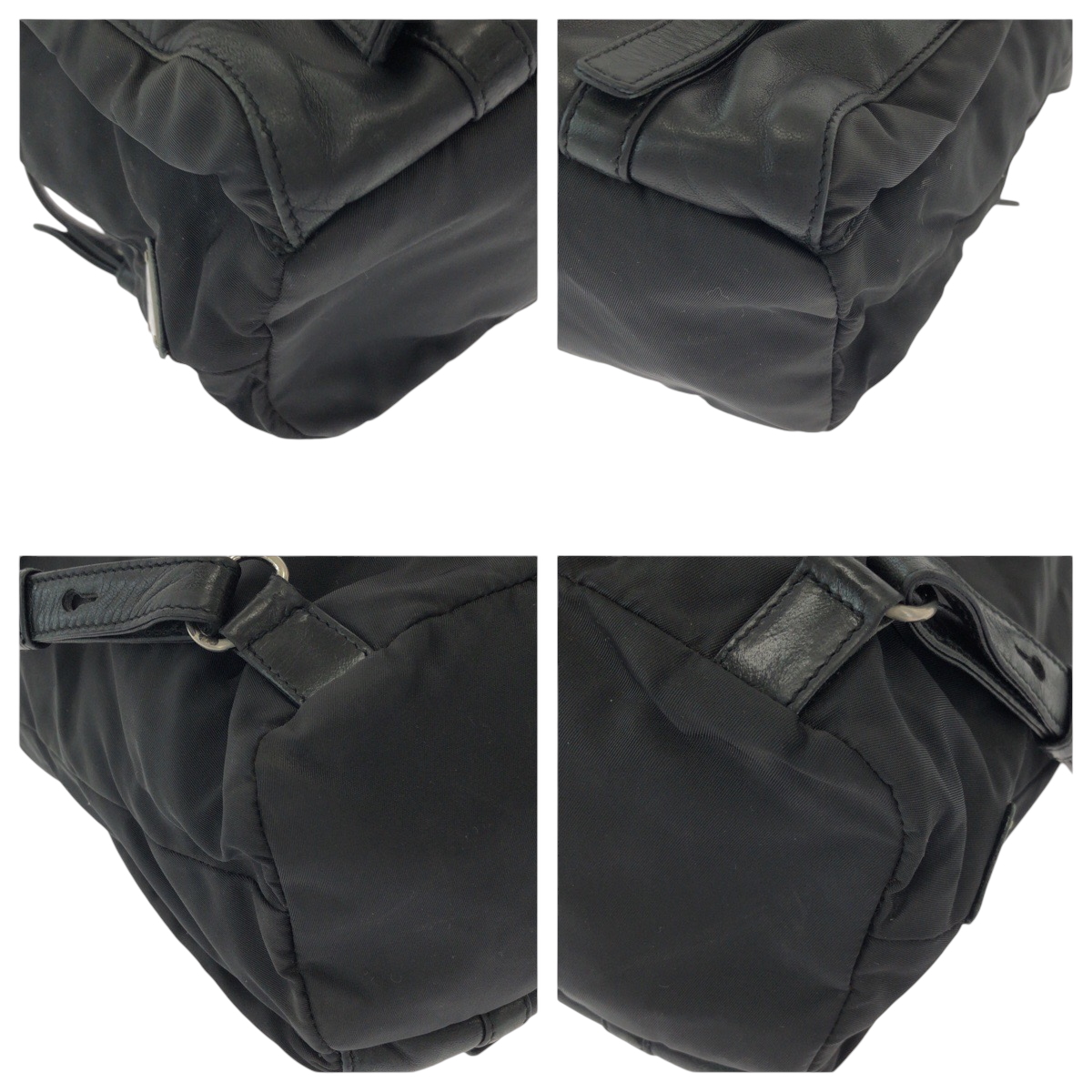 Ⓜ*︎様 PRADA リュック PRADA Tessuto Backpack Unisex Black Black SilverHardware