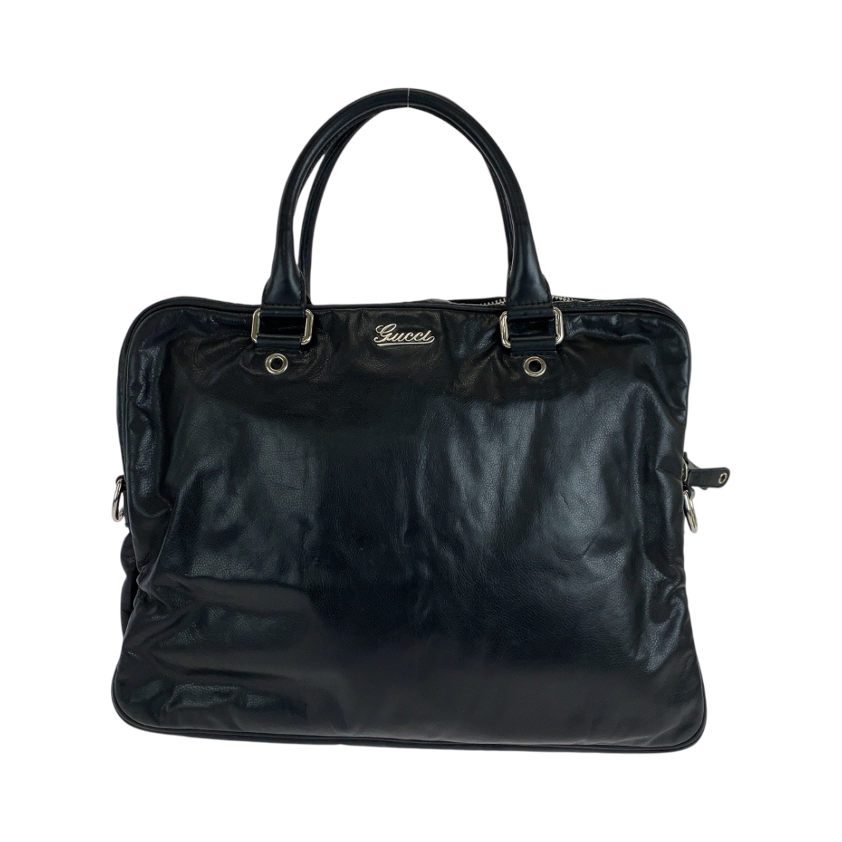 GUCCI 211113 Business bag handbag Black Black SilverHardware GUCCI 211113 Business bag handbag Black Black SilverHardware