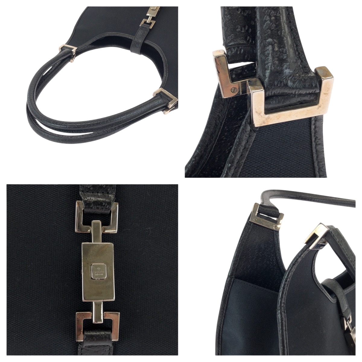 GUCCI Jackie 002 1067 Hobo One Shoulder Bag Black