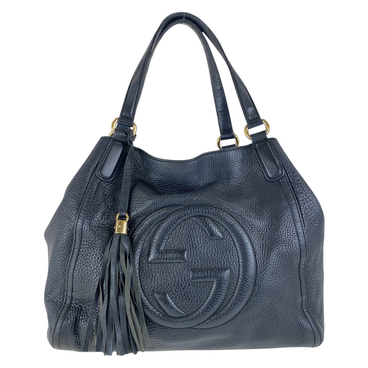 GUCCI Soho 282309 Shoulder Bag Black SilverHardware leather