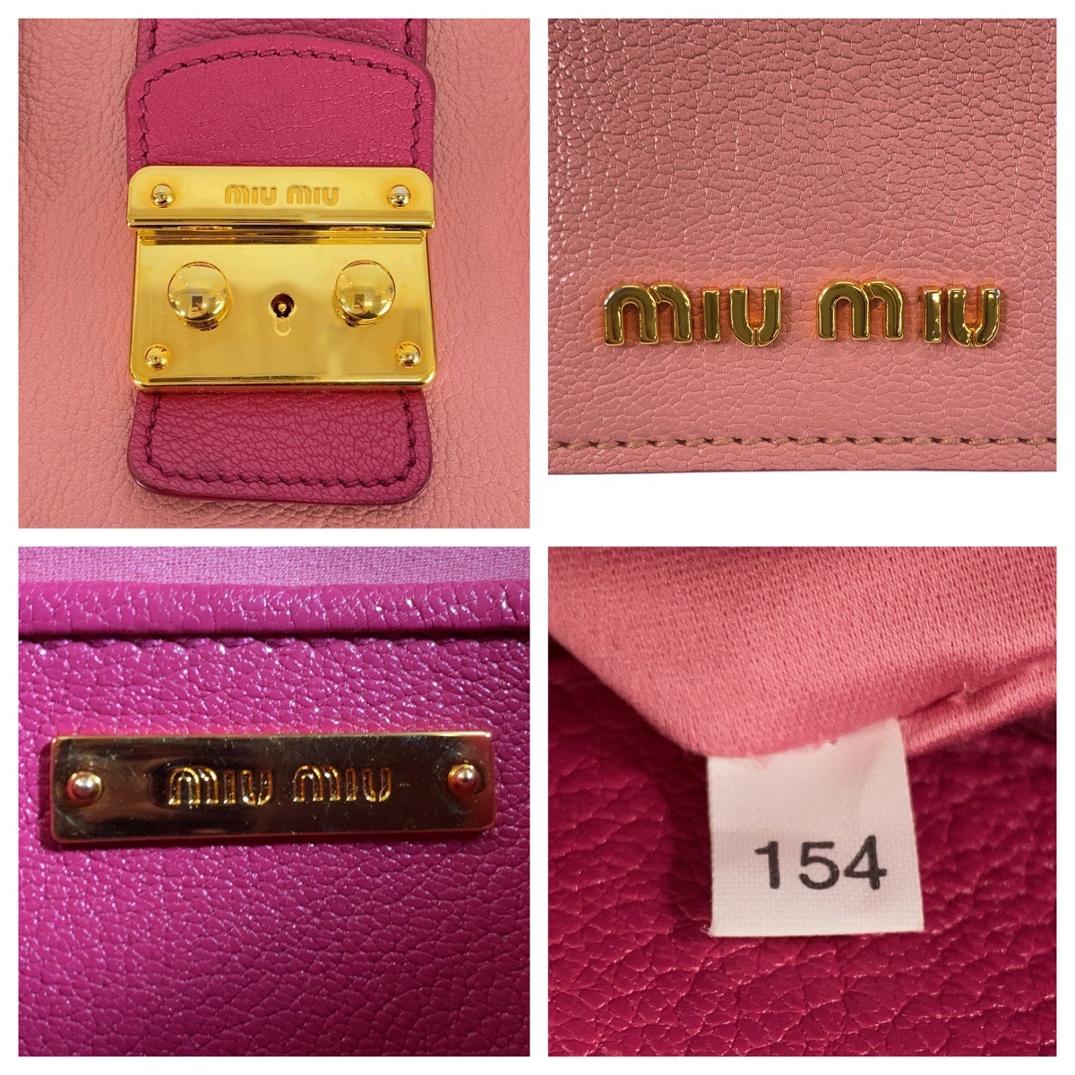 バッグ 00s MIU MIU HAND BAG MINI PINK GOLD miumiu Handbag Logo Pink Gold Woman Authentic Used Y5947 | eBay