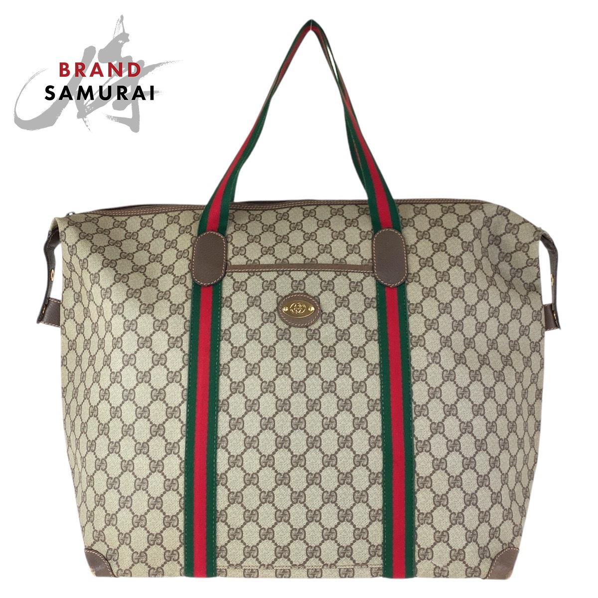 【GUCCI】GG Supreme Web Stripe Canvas Tote Bag Blue GUCCI Interlocking GG Supreme Canvas Blue Tote Bag
