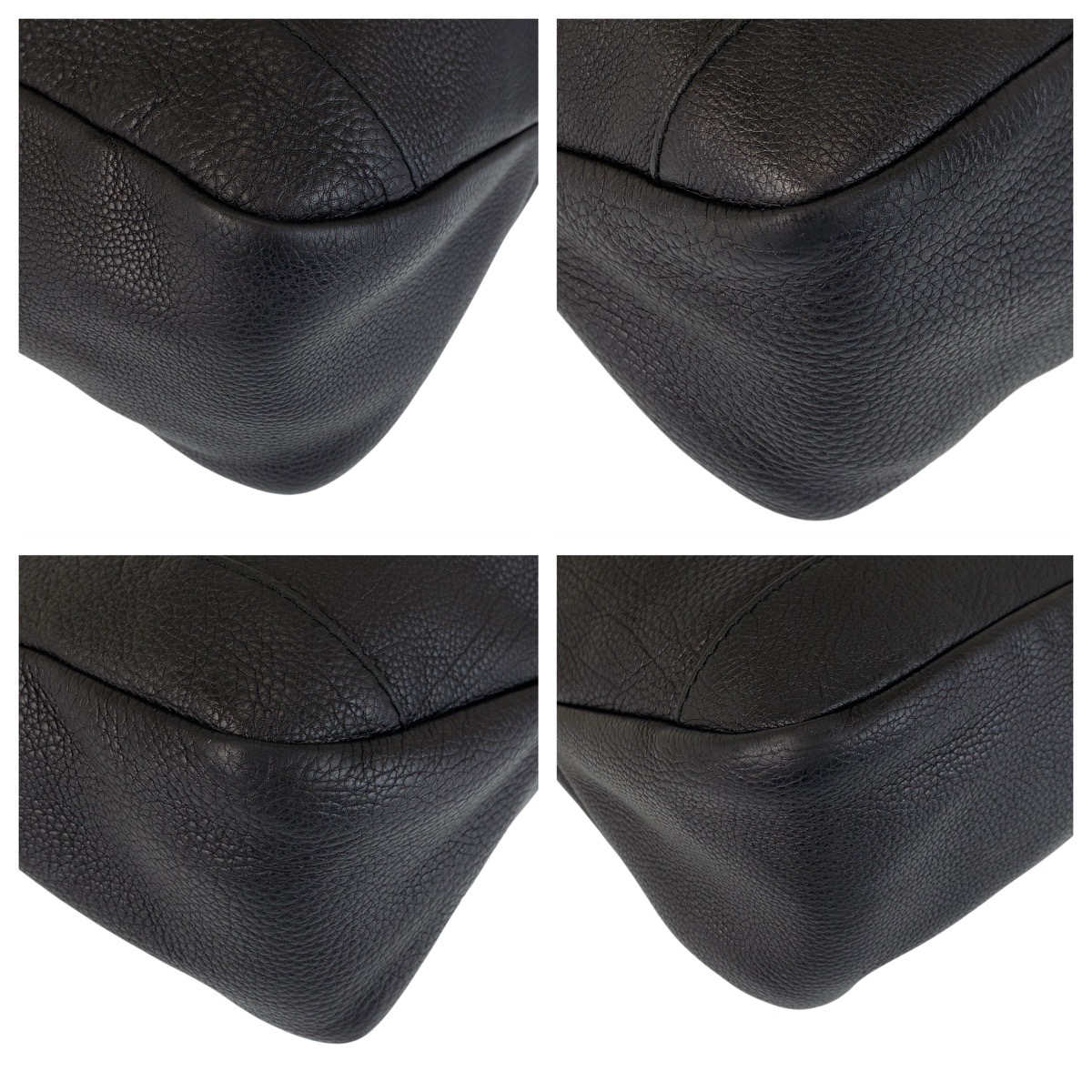GUCCI 257051 Tote Bag Shoulder Bag Black Black Gold Hardware