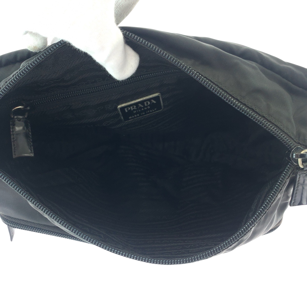 PRADA Tessuto Triangle with logo 1BD671 Shoulder Bag