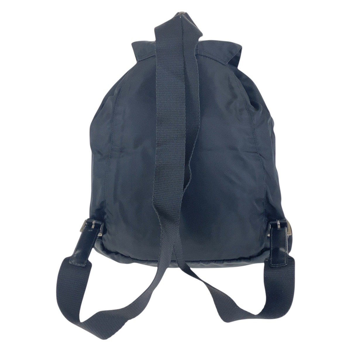 Prada Tessuto Triangle Logo Plate Black Silver Hardware Nylon Rucksack Sac PRADA Tessuto Triangle with logo Backpack Black  main image 3