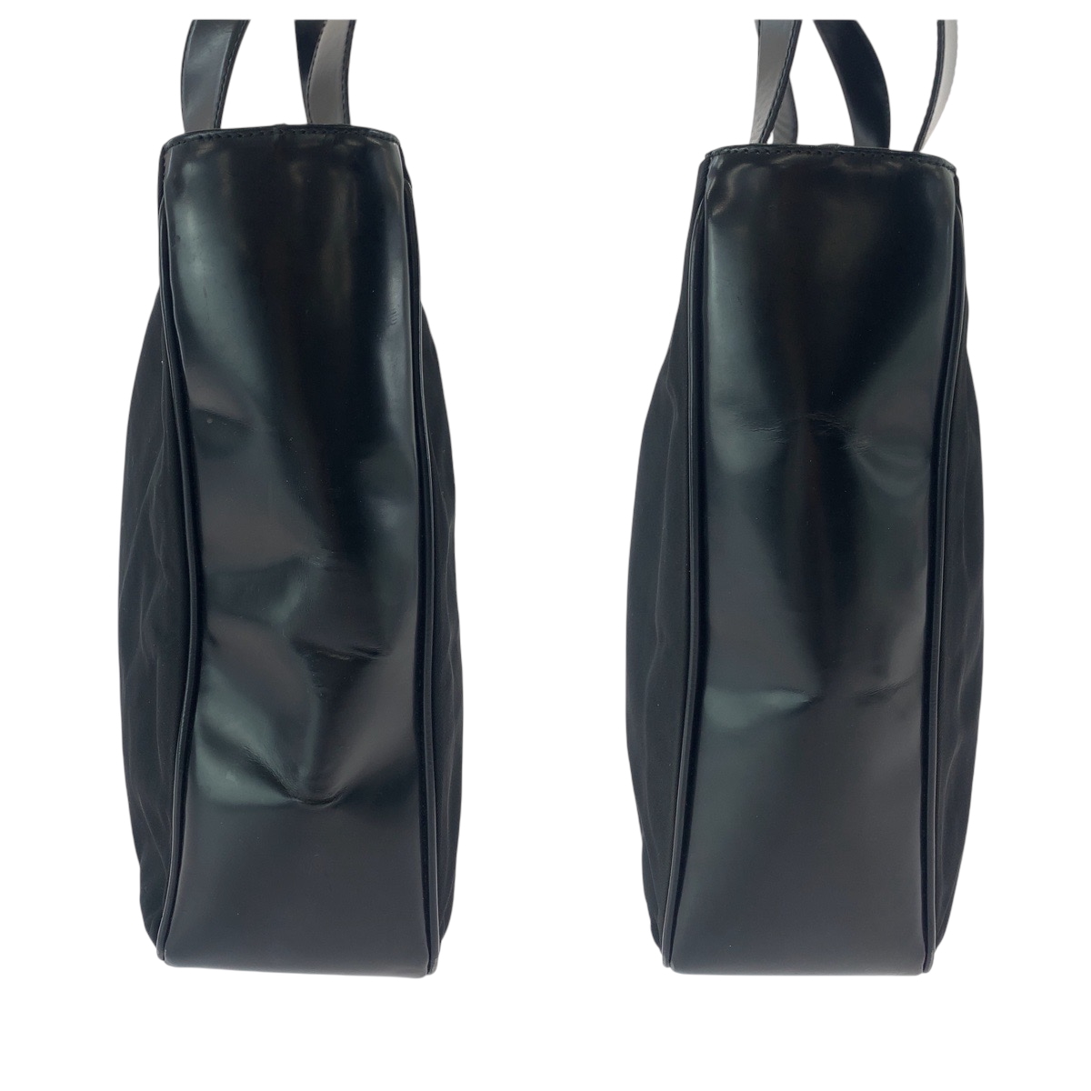 PRADA Tessuto Triangle with logo B8375 Tote Bag Shoulder Bag Black