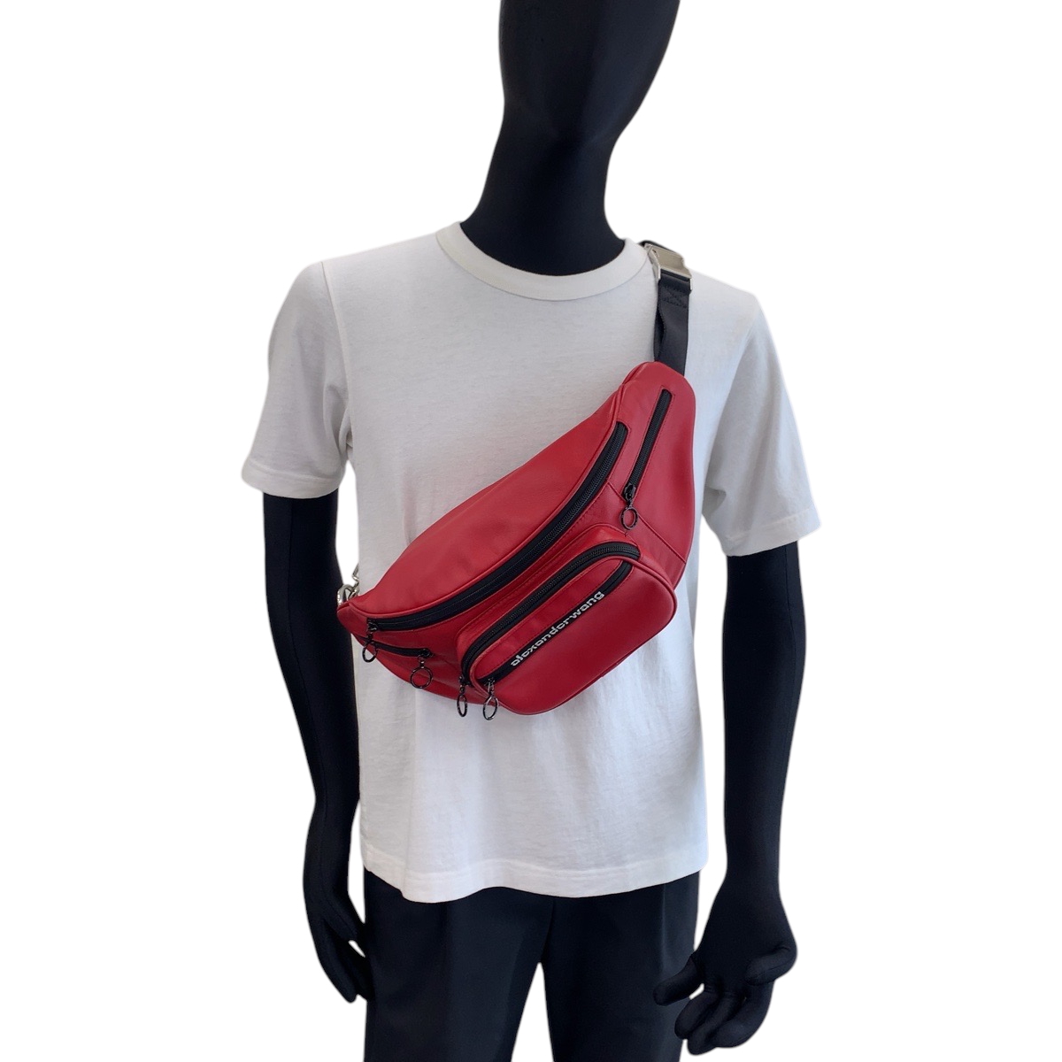 Alexander Wang Attica Fanny Pack Waist Bag Bum Bag Red Black