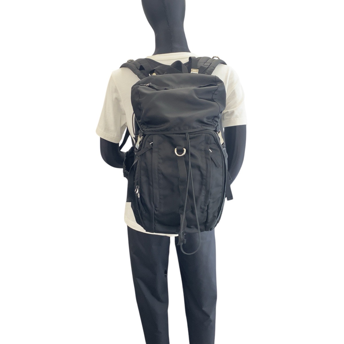 PRADA Tessuto Triangle with logo VZ0056 Backpack Black