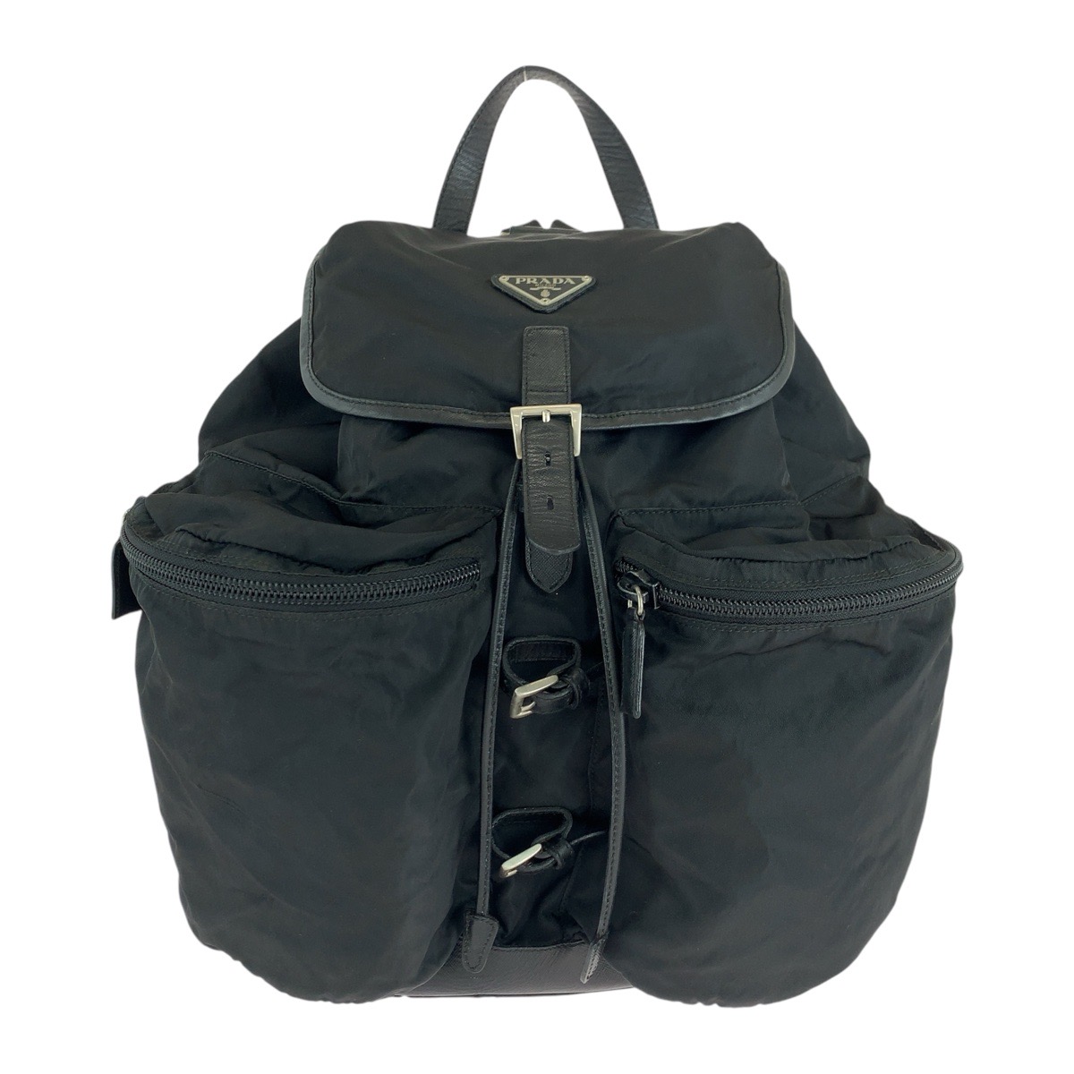 レア【PRADA】ブラック ロゴ ナイロン TESSUTO バックパック PRADA Tessuto Backpack Unisex Black SilverHardware Nylon | eBay