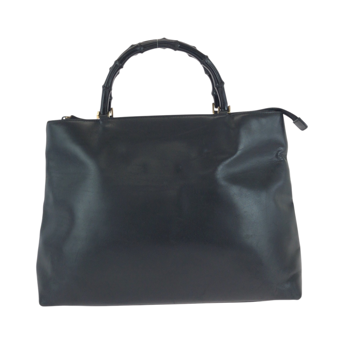 ✨️GUCCI bamboo レザー シルバー金具 トートバッグ ハンドバッグ GUCCI Bamboo 002 2122 0507 Tote Bag Shoulder Bag Black Black