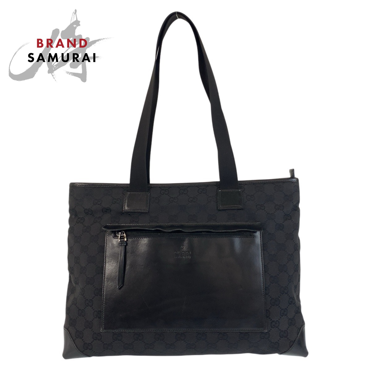 トートバッグ GUCCI Black Leather Medium Gg Emblem Shoulder Bag GG Emblem medium shoulder bag in black GG leather | GUCCI® US