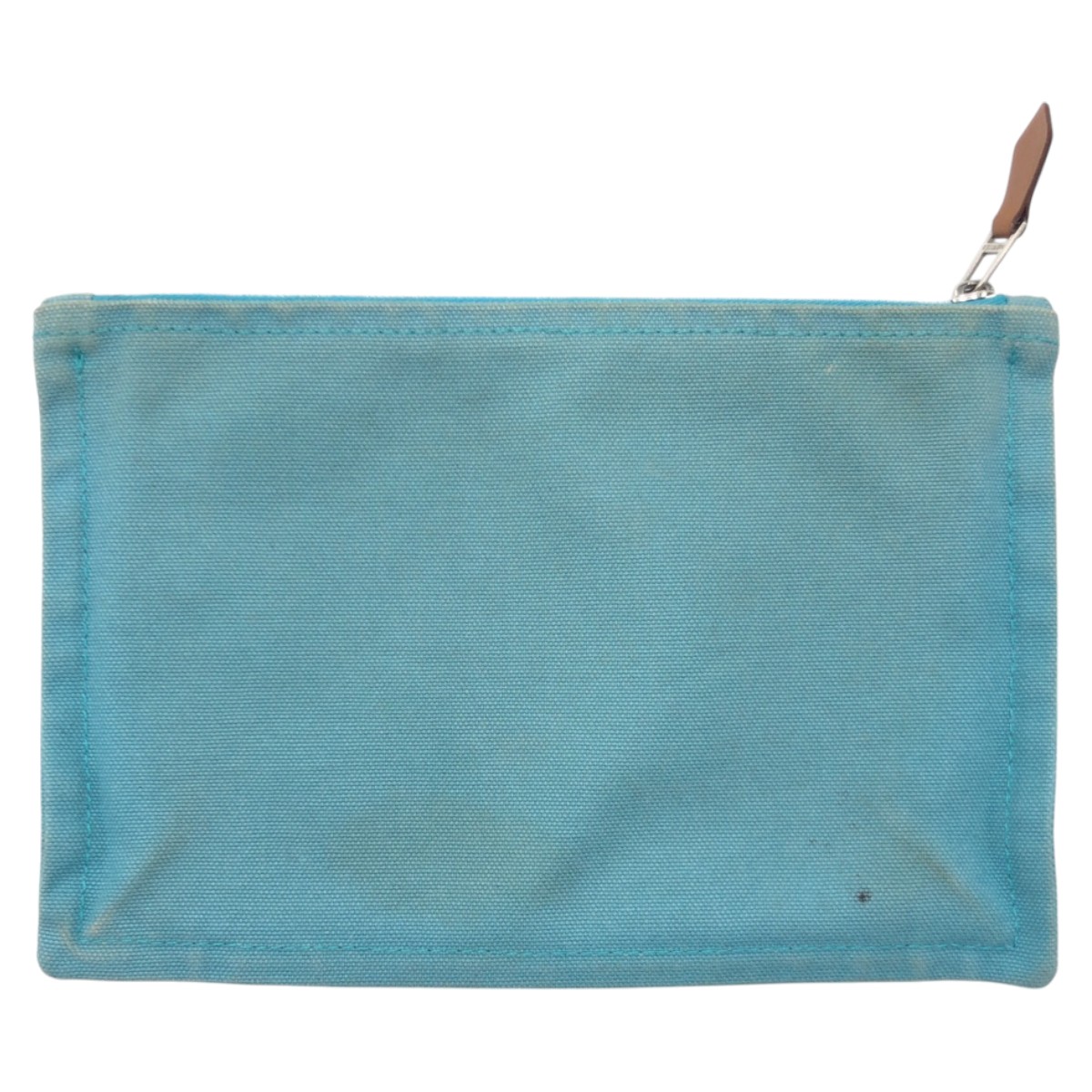 HERMES Trousse Flat PM Pouch Unisex Blue light blue cotton | eBay